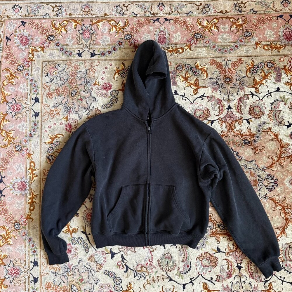 Skims Zip Hoodie Size Small Black